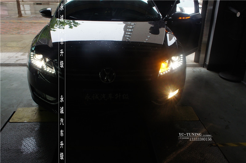 【永誠汽車】石家莊大眾帕薩特原廠LED氙氣大燈總成無損改裝