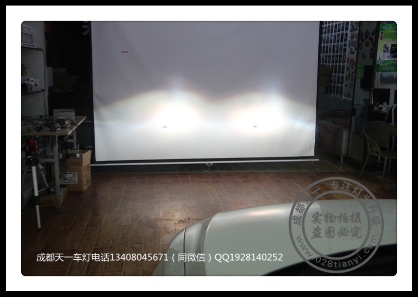 成都速騰改裝車燈升級(jí)海拉透鏡歐司朗氙氣燈\速騰車燈改裝