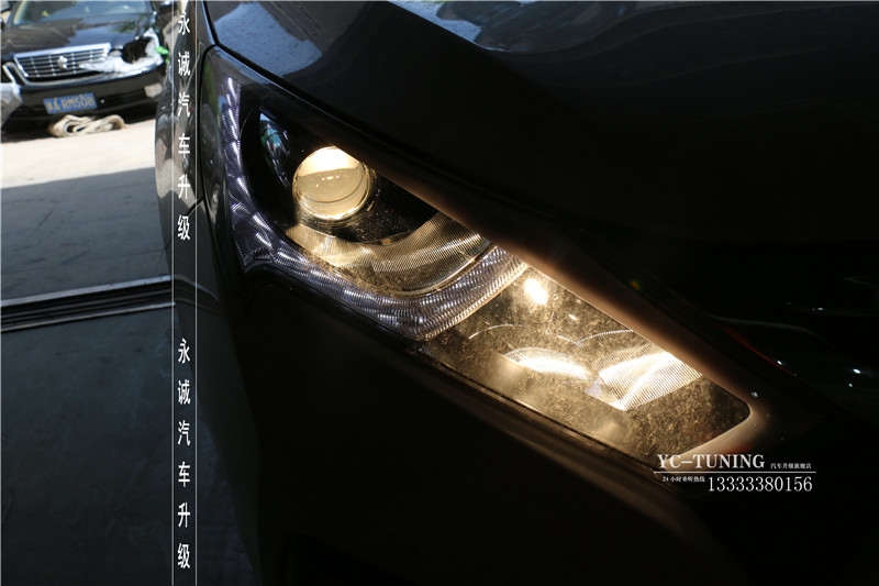 【永誠汽車】石家莊比亞迪秦改燈，貝雷帽雙光透鏡+貝雷帽5500K氙燈+歐司朗安定