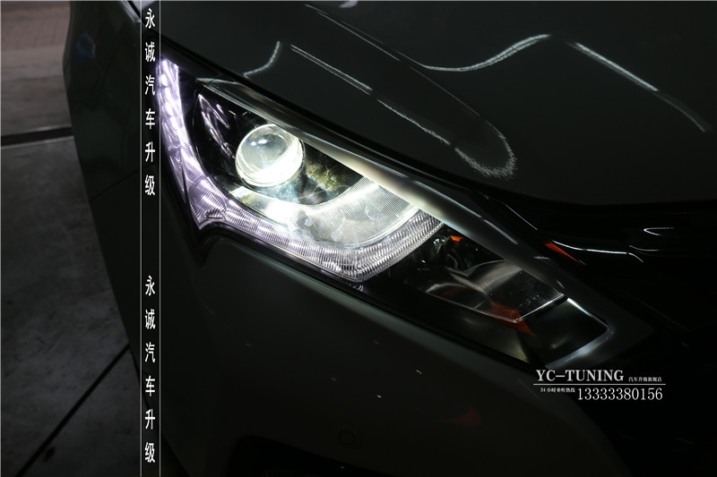 【永誠汽車】石家莊比亞迪秦改燈，貝雷帽雙光透鏡+貝雷帽5500K氙燈+歐司朗安定