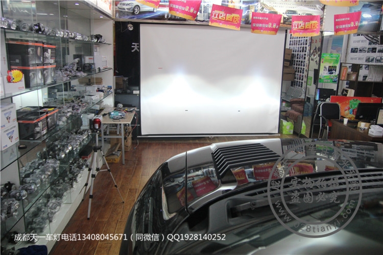 成都猛禽車燈改裝海拉5雙光透鏡歐司朗氙氣燈