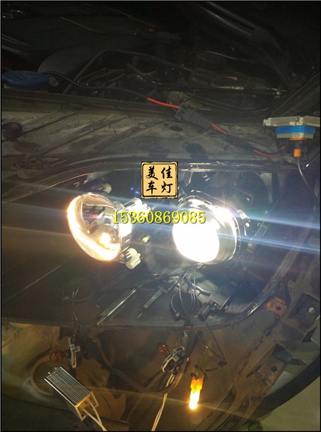 【美佳车灯改装】广州奔驰ML350改灯 海拉5透镜欧司朗CBI 灯泡装飞利浦安定器