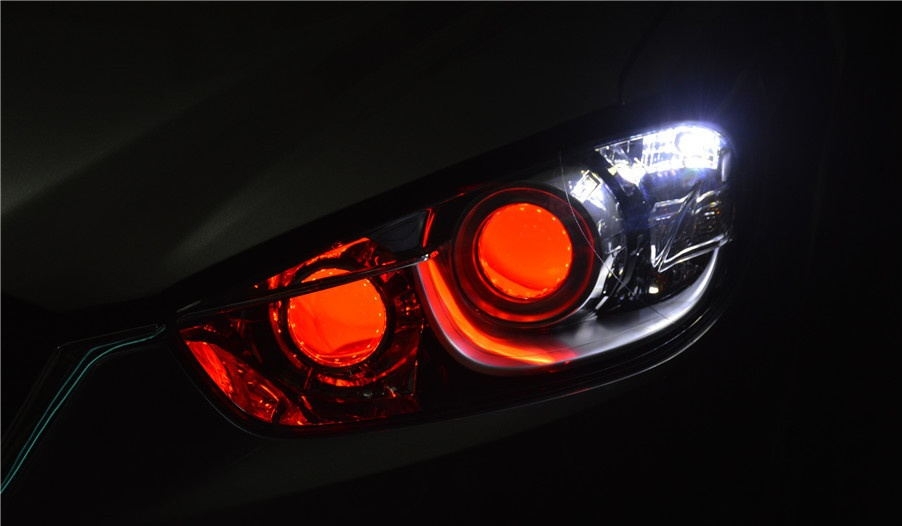 廣州番禺【炬承車(chē)燈】升級(jí)改燈馬自達(dá)CX-5升級(jí)四透鏡