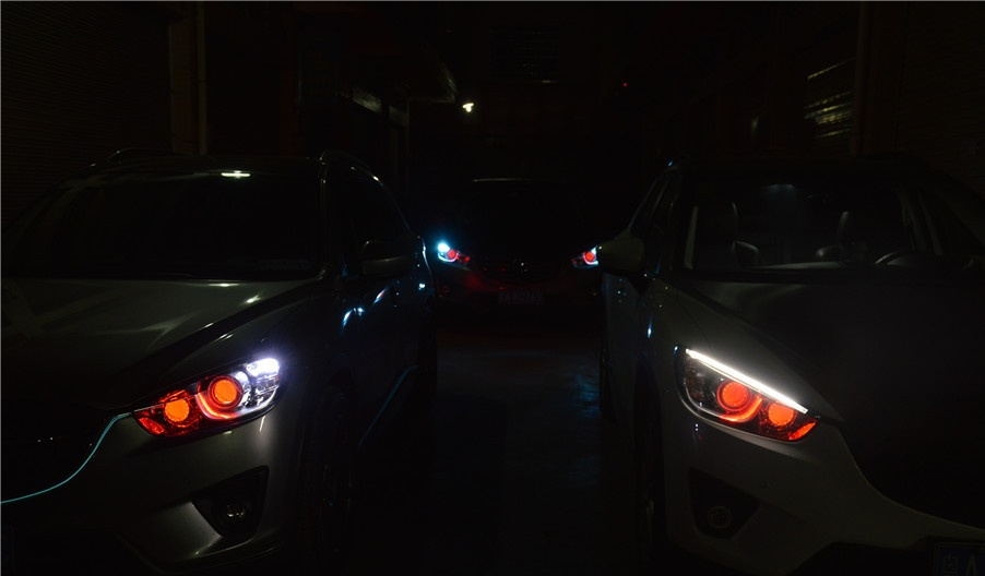 廣州番禺【炬承車(chē)燈】升級(jí)改燈馬自達(dá)CX-5升級(jí)四透鏡