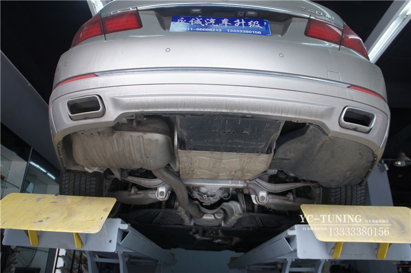 【永誠汽車】石家莊寶馬730Li改裝740Li雙邊單出排氣