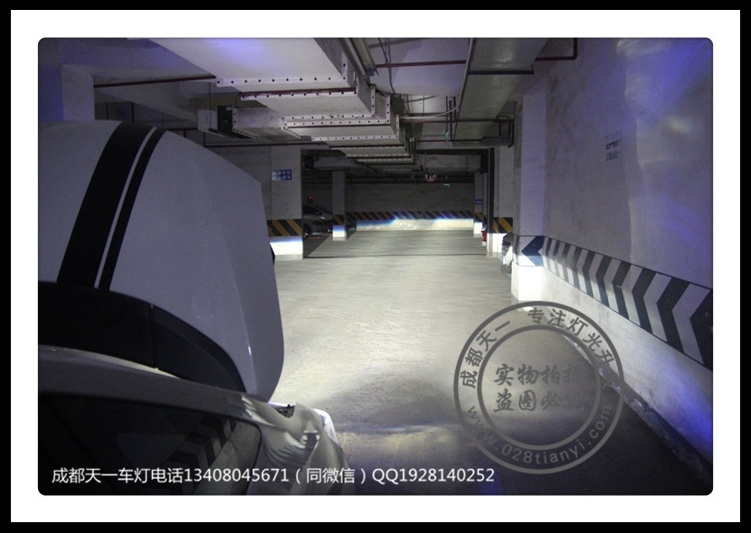 成都新飛度車燈改裝Q5雙光透鏡LED惡魔眼日行燈