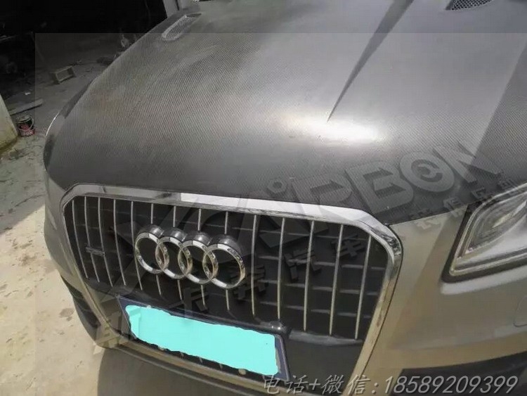 新款audi奧迪Q5改裝SQ5碳纖維開孔機(jī)蓋