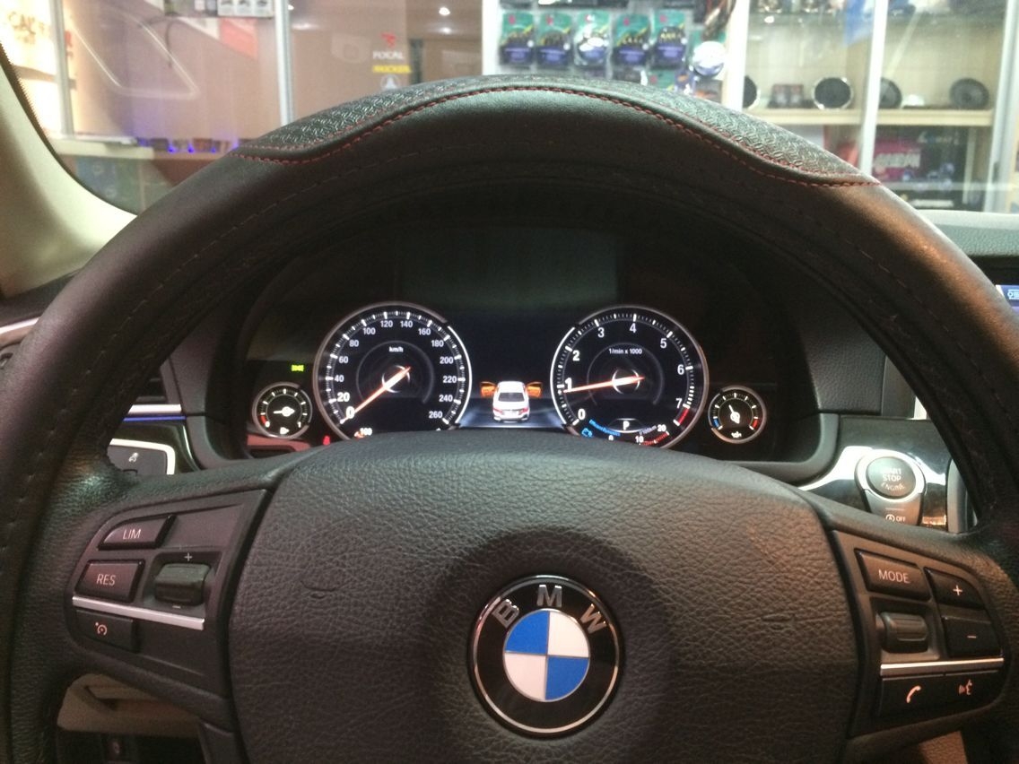 寶馬525Li音響改裝德國(guó)RS音符喇叭+中道隔音【音箱】－南寧途悅汽車音響