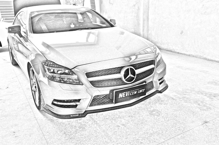 奔馳CLS改裝BRABUS碳纖維小包圍 W218改裝巴博斯前唇CLS350前下巴