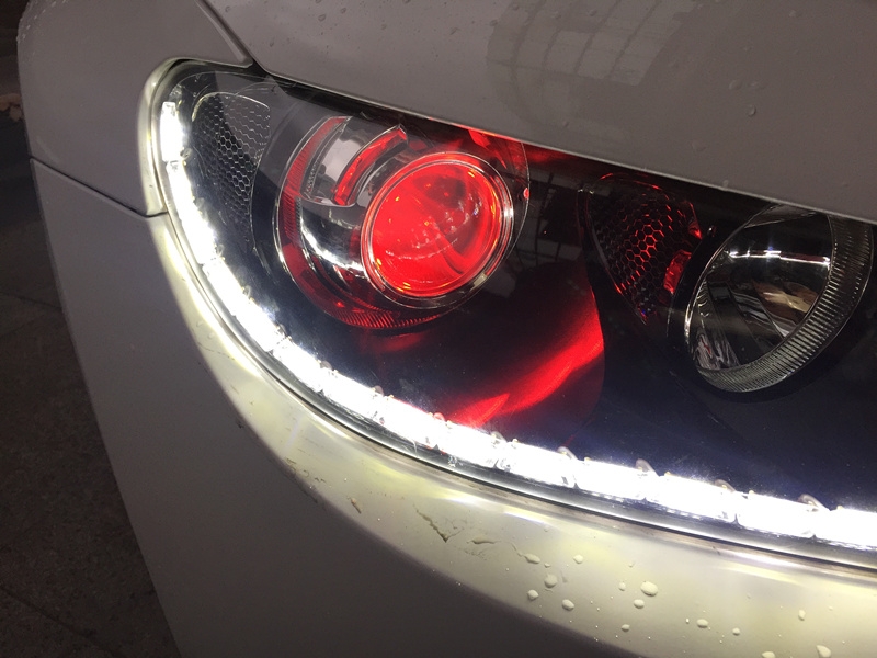 上海車燈改裝 大眾尚酷車燈升級(jí) 雙光透鏡 惡魔眼 雪萊特氙氣燈 日行燈