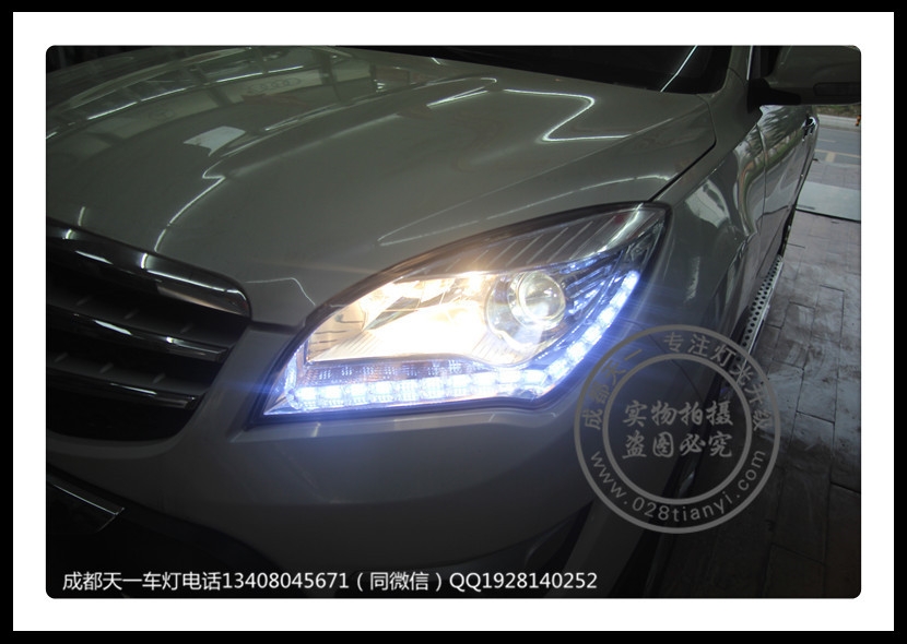 成都長(zhǎng)安車燈改裝CS35改裝LED日行燈Q5透鏡