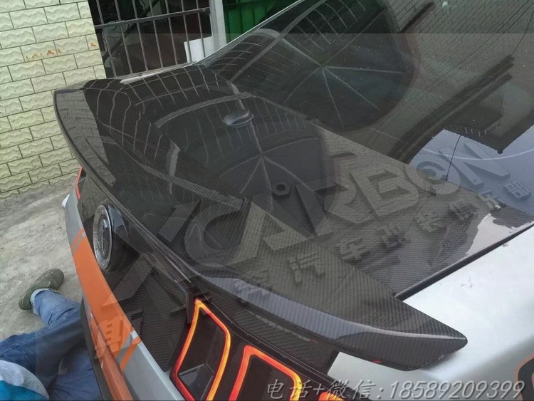 老款野馬GT500改裝碳纖維輕量化開孔引擎蓋尾箱蓋鴨尾翼全套包圍