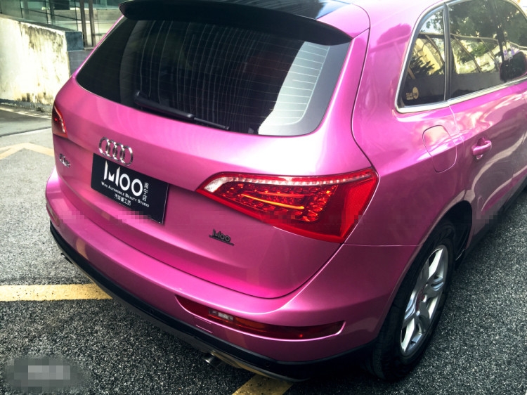 極光燦紫粉（WOO汽車美工坊南寧店奧迪Q5車身改色貼膜案例）