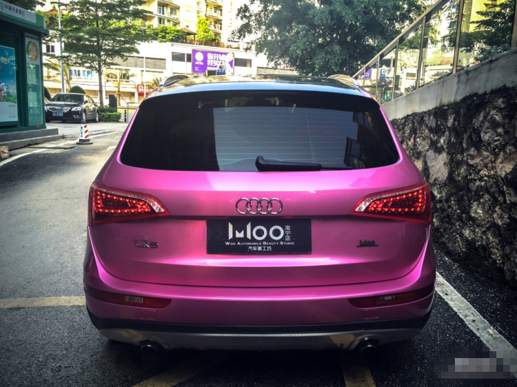 極光燦紫粉（WOO汽車美工坊南寧店奧迪Q5車身改色貼膜案例）