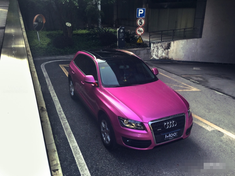 極光燦紫粉（WOO汽車美工坊南寧店奧迪Q5車身改色貼膜案例）