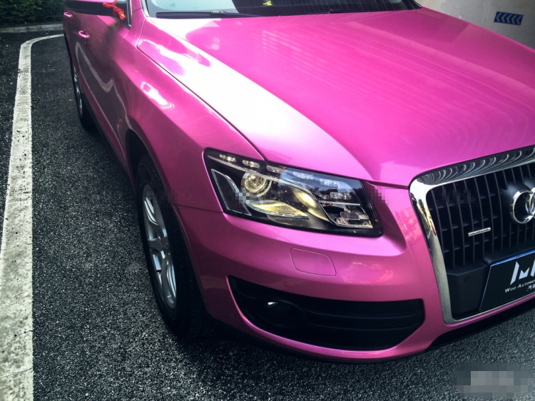 極光燦紫粉（WOO汽車美工坊南寧店奧迪Q5車身改色貼膜案例）