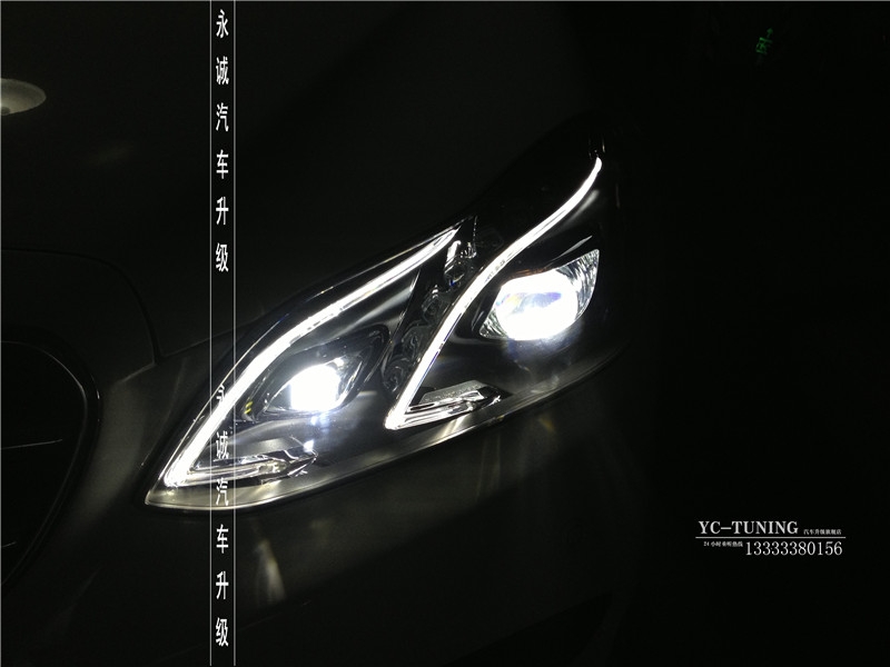 【永誠(chéng)汽車】石家莊奔馳E302L升級(jí)原廠高配全LED大燈總成，實(shí)現(xiàn)原廠功能