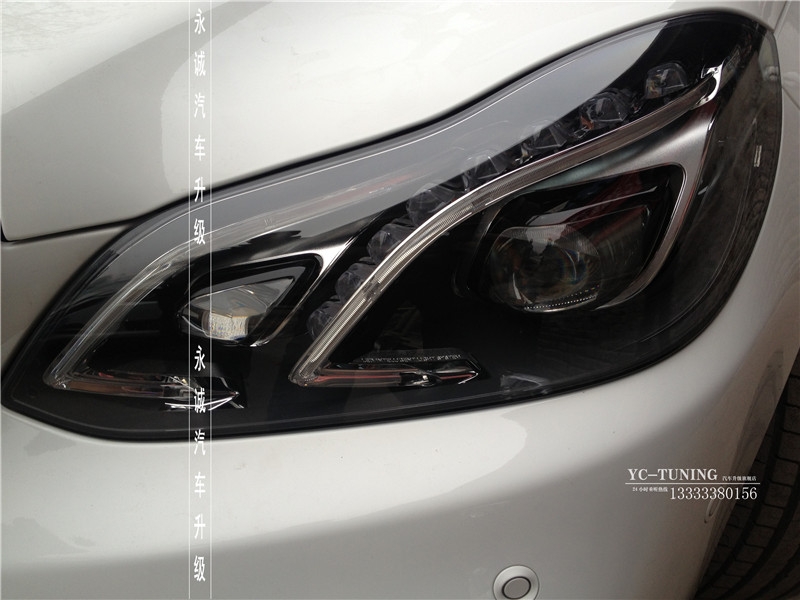 【永誠(chéng)汽車】石家莊奔馳E302L升級(jí)原廠高配全LED大燈總成，實(shí)現(xiàn)原廠功能
