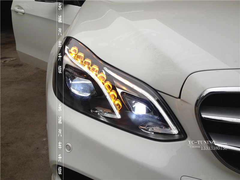 【永誠(chéng)汽車】石家莊奔馳E302L升級(jí)原廠高配全LED大燈總成，實(shí)現(xiàn)原廠功能