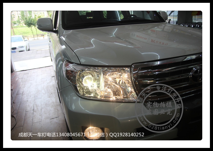 成都蘭德酷路澤車燈改裝升級海拉5透鏡歐司朗氙氣燈日行燈