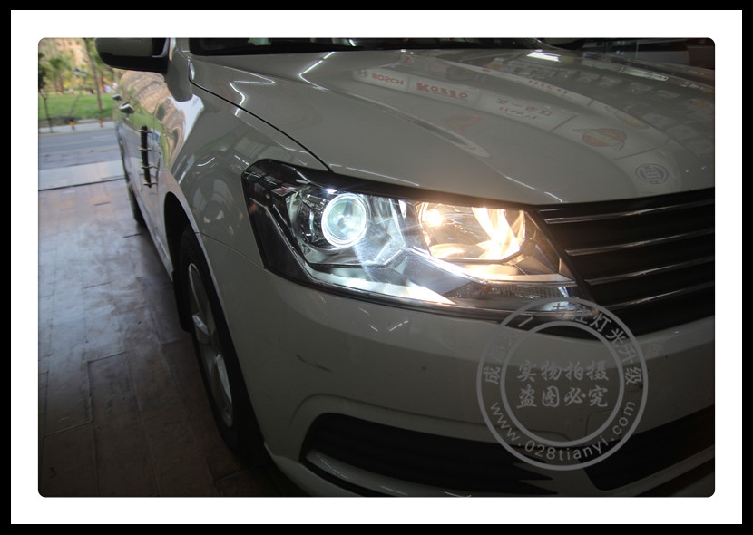 成都朗行車燈改裝改裝Q5雙光透鏡LED日行燈\成都朗行車燈改裝