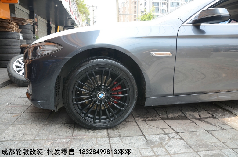 寶馬523 升級(jí)18寸輪轂  原裝M款式 半亞黑輪轂
