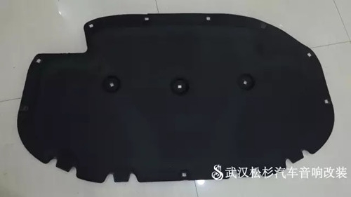 【武漢松杉汽車音響】改裝升級大眾GTI引擎蓋汽車隔音+四輪翼子板汽車隔音