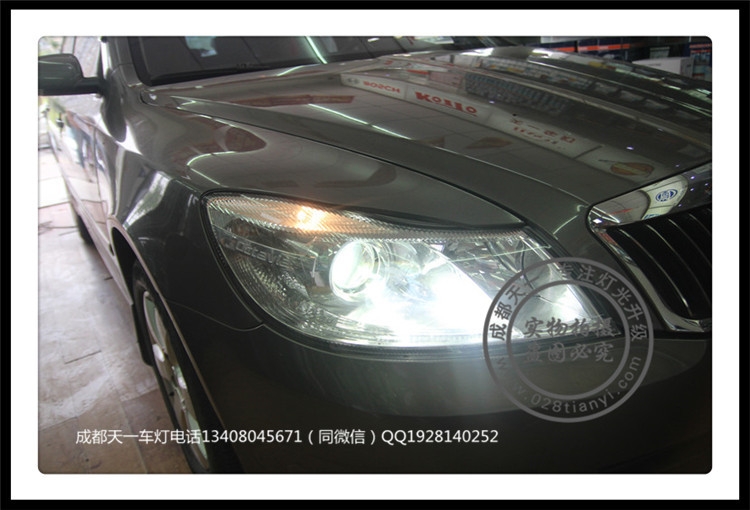 成都10款明銳改燈車燈升級(jí)雙光透鏡氙氣燈日行燈