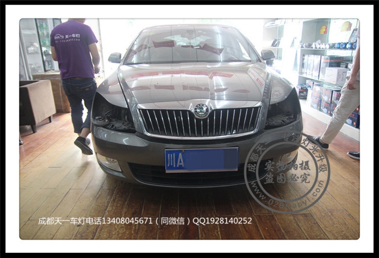 成都10款明銳改燈車燈升級(jí)雙光透鏡氙氣燈日行燈