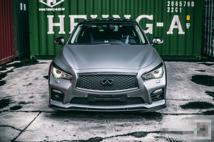 英菲尼迪Q50車身貼膜改色粉墨金屬灰-WOO廣州總店