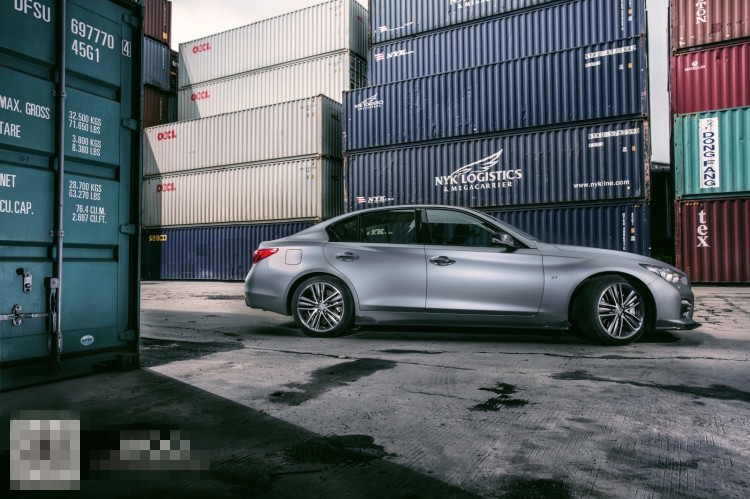 英菲尼迪Q50車身貼膜改色粉墨金屬灰-WOO廣州總店