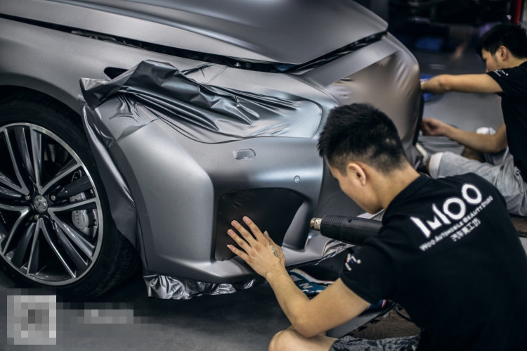 英菲尼迪Q50車身貼膜改色粉墨金屬灰-WOO廣州總店