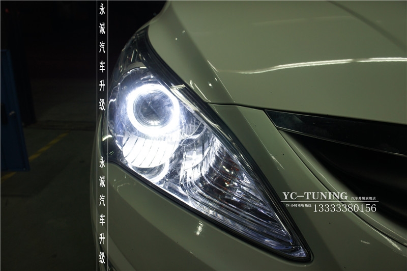 【永誠汽車】石家莊瑞納改燈，Q5透鏡+歐司朗4300k氙燈+小糸安定+日行燈天使眼