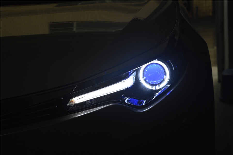 廣州番禺【炬承車(chē)燈】升級(jí)改燈豐田雷凌改裝天使眼和惡魔眼