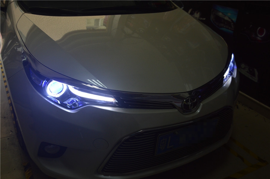 廣州番禺【炬承車(chē)燈】升級(jí)改燈豐田雷凌改裝天使眼和惡魔眼