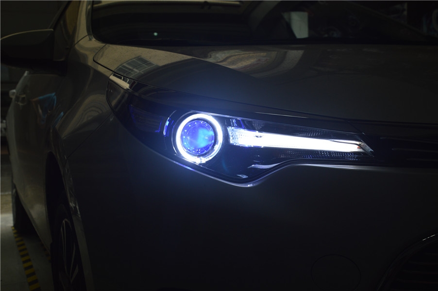 廣州番禺【炬承車(chē)燈】升級(jí)改燈豐田雷凌改裝天使眼和惡魔眼