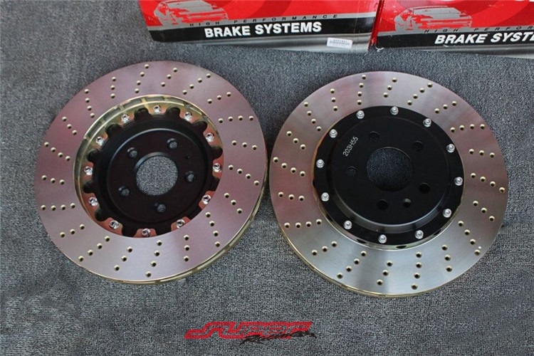奧迪A5-2.0T前面brembo F50大四355MM剎車卡鉗 鮑魚套裝