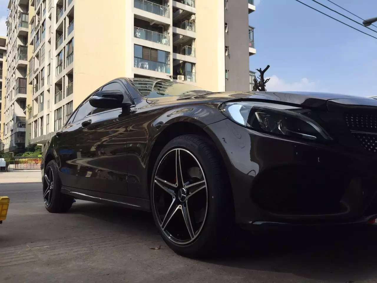 奔馳C200 原車(chē)17寸升級(jí)18寸 原廠(chǎng)戴卡輪轂