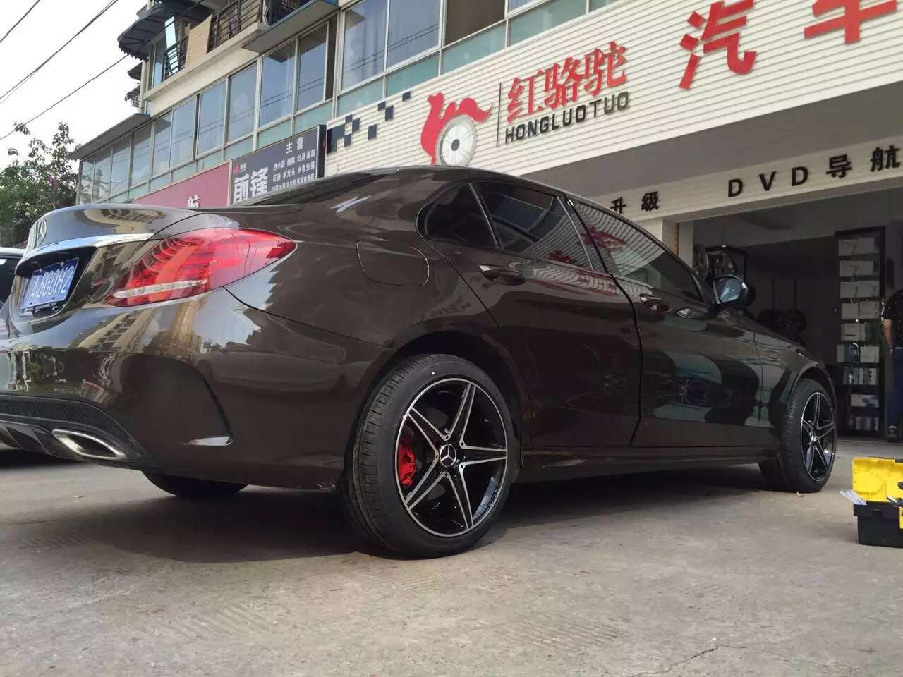 奔馳C200 原車(chē)17寸升級(jí)18寸 原廠(chǎng)戴卡輪轂