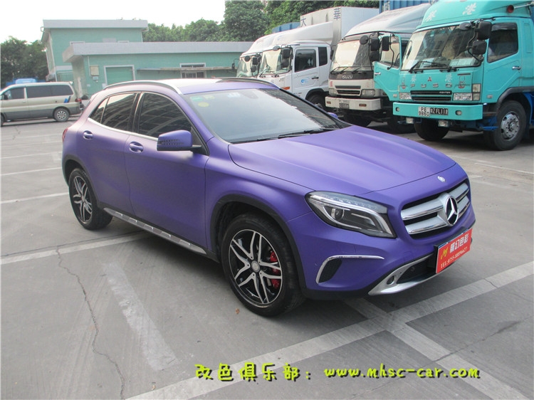 奔馳GLA全車貼膜改色 施工汽車車身改色膜 深圳實體店施工