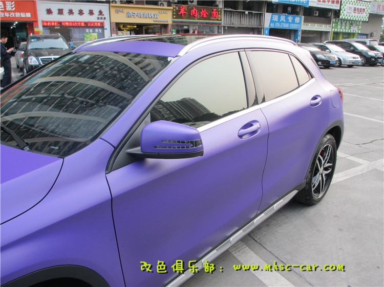 奔馳GLA全車貼膜改色 施工汽車車身改色膜 深圳實體店施工