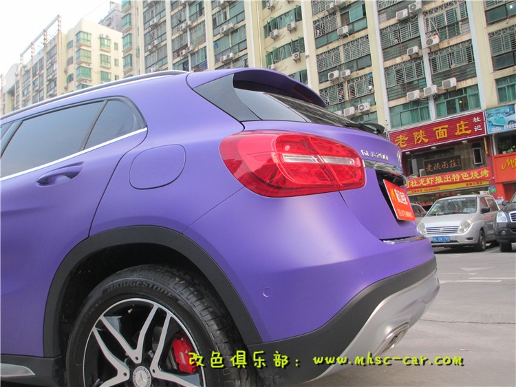 奔馳GLA全車貼膜改色 施工汽車車身改色膜 深圳實體店施工