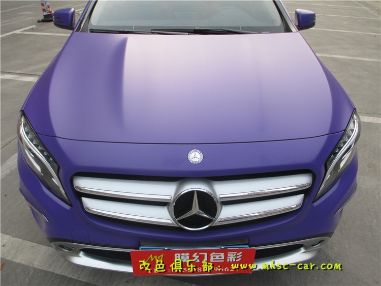 奔馳GLA全車貼膜改色 施工汽車車身改色膜 深圳實體店施工