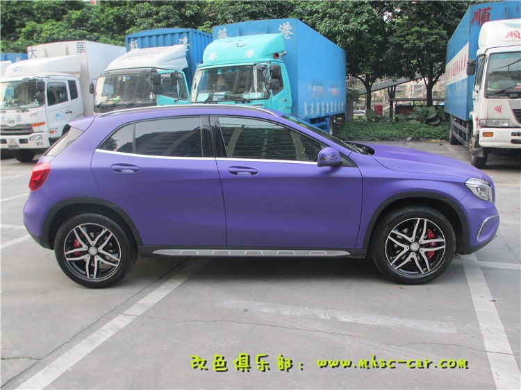 奔馳GLA全車貼膜改色 施工汽車車身改色膜 深圳實體店施工