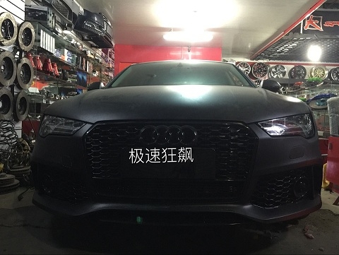 16款奧迪A7升級20寸VOSSEN輪轂BREMBO前六后四剎車套件RS7包圍