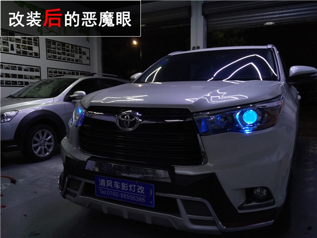 漢蘭達車燈升級 定制款海拉五雙氙透鏡 惡魔眼改裝 氙氣大燈升級—清風車影燈改