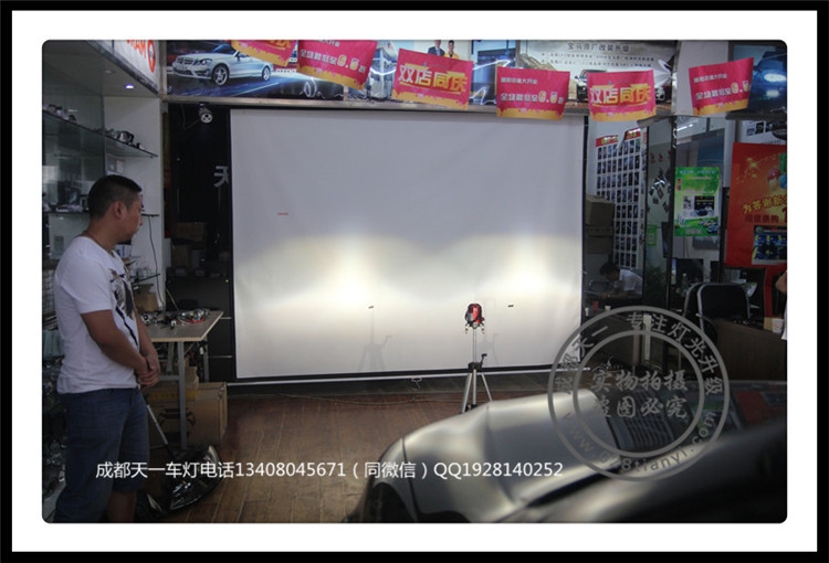 成都奧迪Q7車燈改裝升級德國海拉透鏡歐司朗氙氣燈成都天一