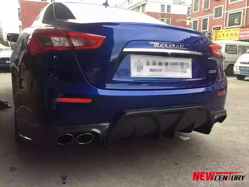 瑪莎拉蒂吉博力改裝aspec碳纖維大包圍套件 吉卜力尾翼前唇