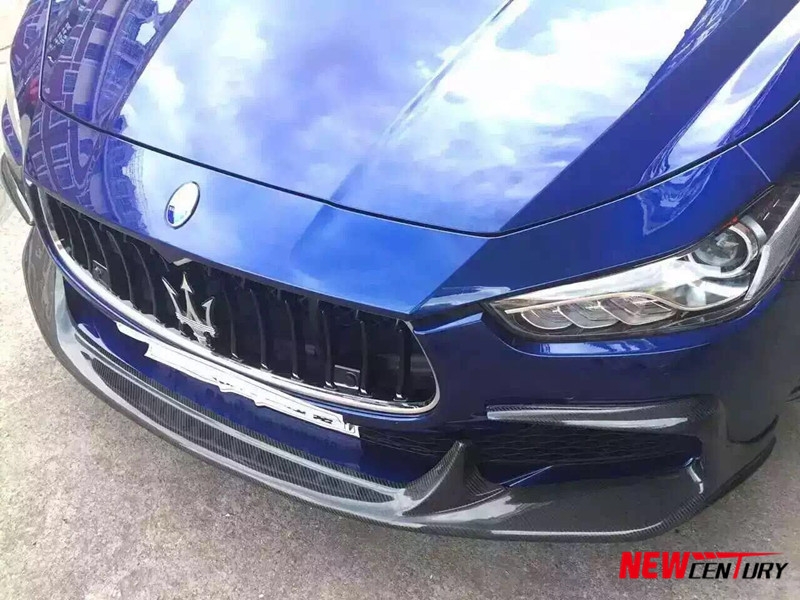 瑪莎拉蒂吉博力改裝aspec碳纖維大包圍套件 吉卜力尾翼前唇