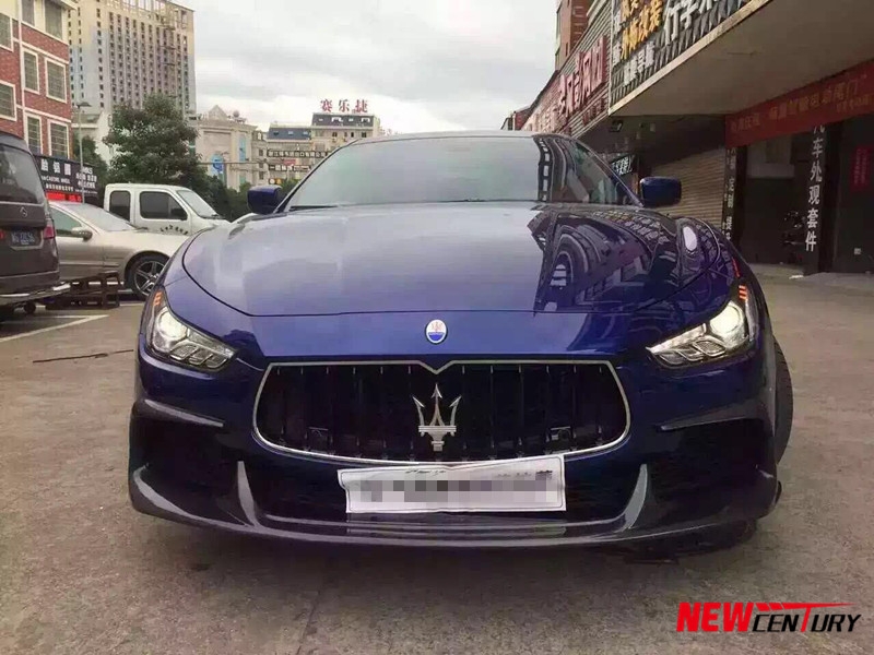 瑪莎拉蒂吉博力改裝aspec碳纖維大包圍套件 吉卜力尾翼前唇